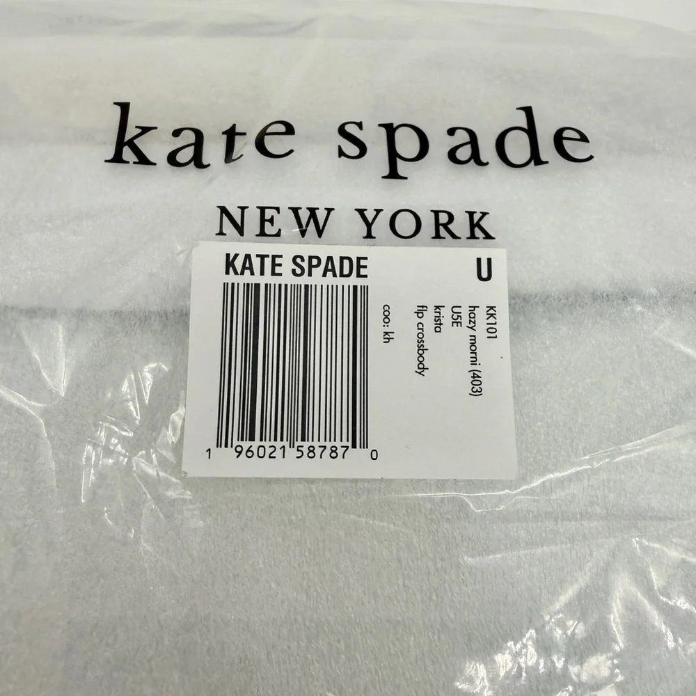 Kate Spade Krista Patent Chain Crossbody Hazy Morning Blue Gold